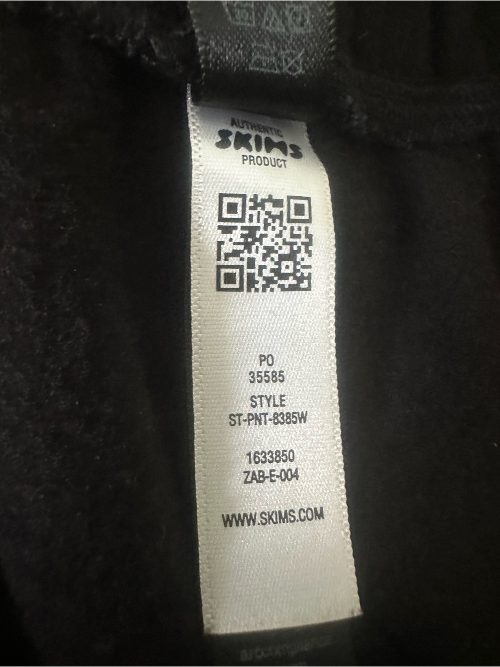 SKIMS Cotton Fleece Classic Straight Leg Pant Onyx Size L NWT - Picture 7 of 12